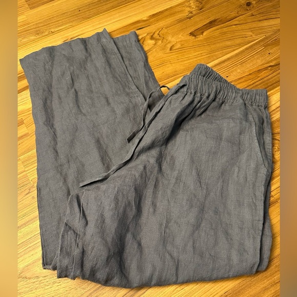 Vikolino 100% linen pants women’s size XL dark gray - Picture 4 of 5